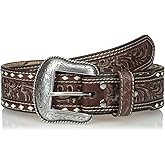 Nocona Belt Co. mens Brown Wide Cross Buckstitch