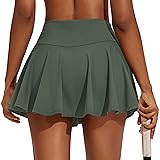 PINSPARK Womens Pleated Tennis Skirt with Shorts