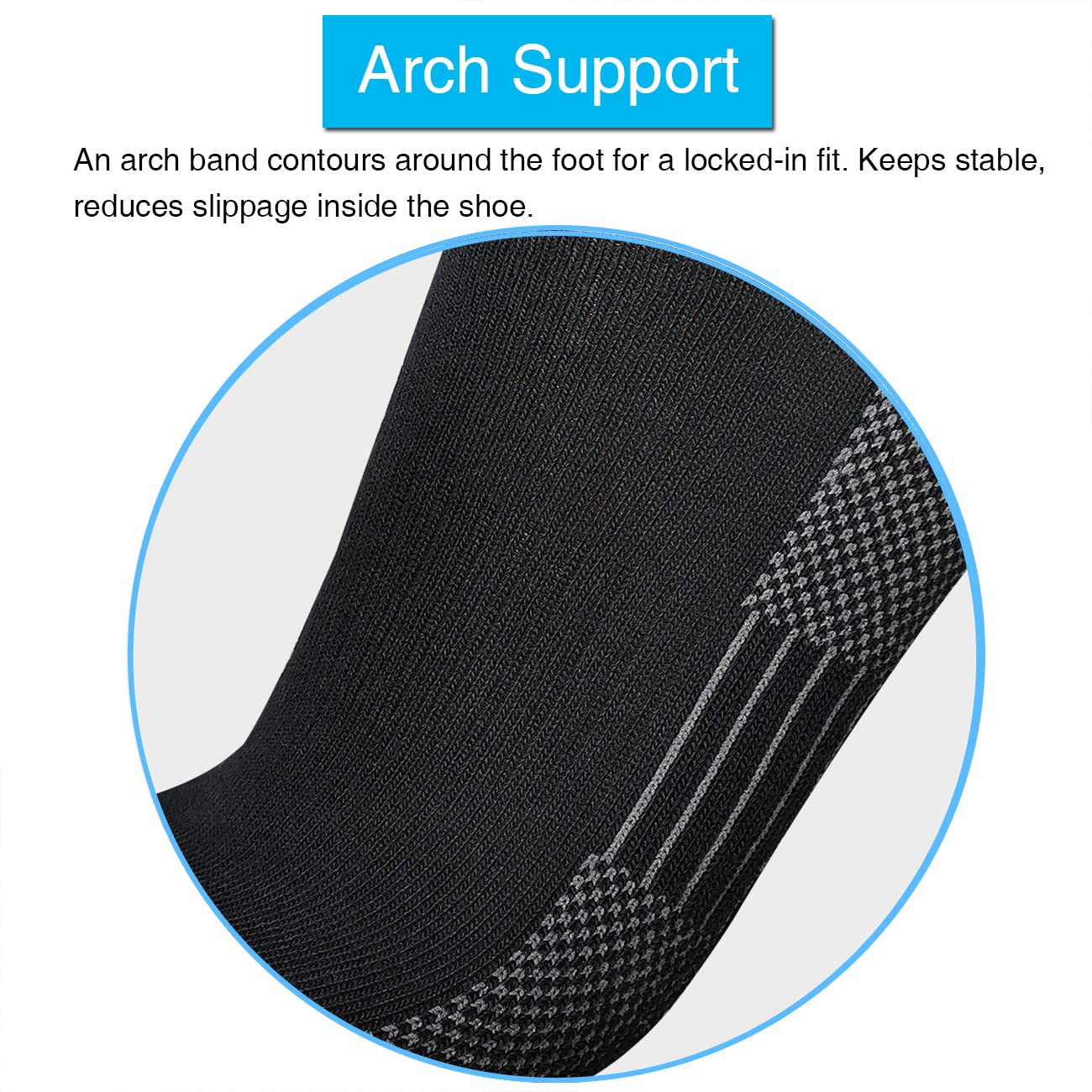 APTYID Men's Moisture Wicking Cushioned Crew Work Boot Socks (4-6 Pairs)