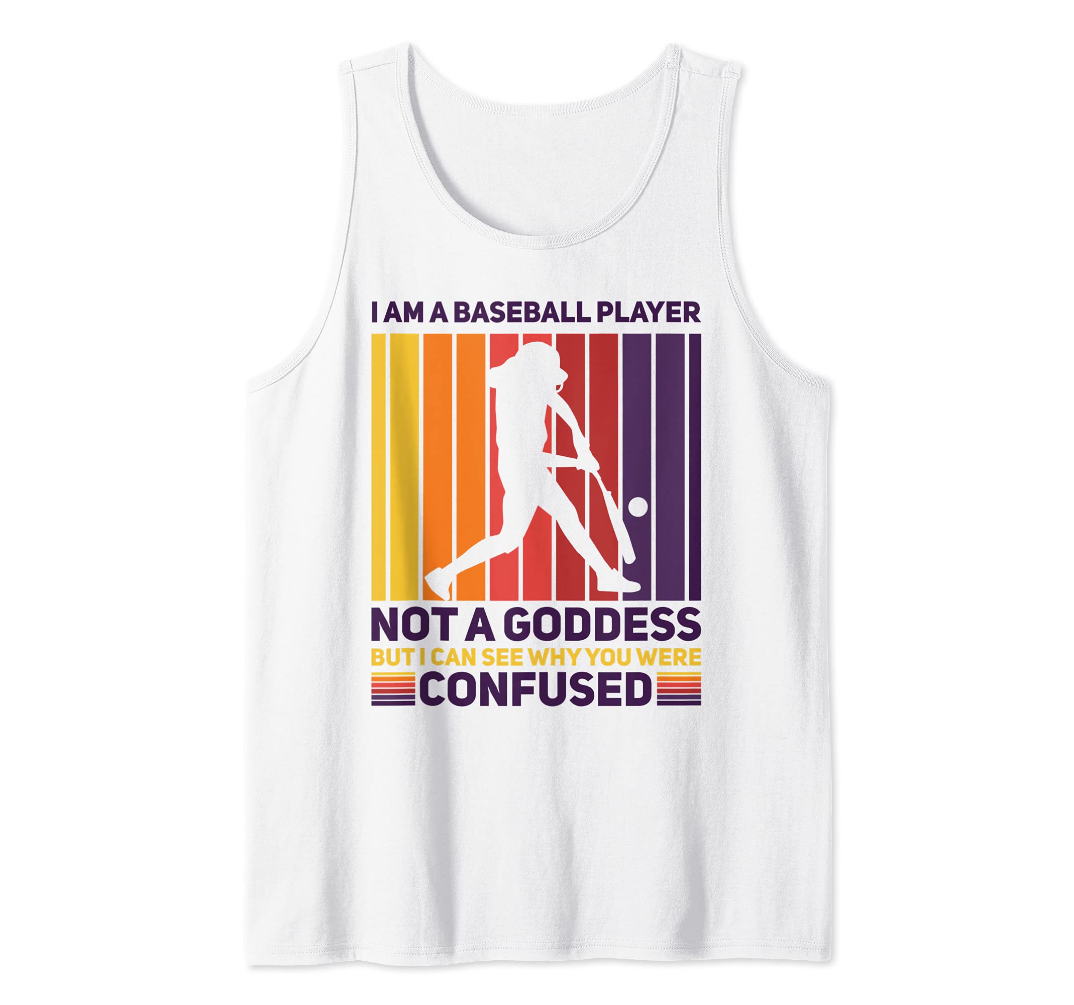 Baseball Player Pitcher Catcher Infield Baseball Goddess wh Tank Top
