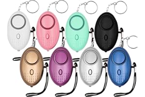 KOSIN Safe Sound Personal Alarm, 8 Pack 140DB Personal Security Alarm Keychain with LED Lights, Emergency Safety Alarm for Women, Men, Children, Elderly