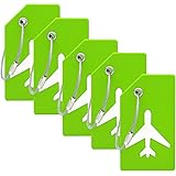 5Pack Silicone Luggage Tag with Name ID Card Perfect to Quickly Spot Luggage Suitcase by Ovener