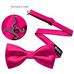 Barry.Wang Hot Pink Bow Ties for Men Pre-tied Bow