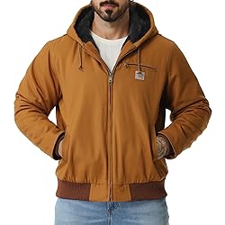 TUAOVA Men's Work Coat Washed Duck Fleece Lined