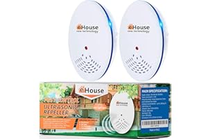 EHOUSE BH-1, Ultrasonic Pest Repeller - Electronic & Ultrasound, Indoor Plug-in Repellent - Get rid of - Rodents, Mice, Squirrels, Bats, Insects, Bed Bugs, Ants, Fleas, Spiders, Roaches (Blue, 2 Pack)