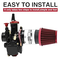 YWLUWEI 2pcs 38mm Motorcycle Air Filter with Fuel