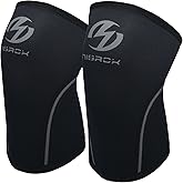 Knee Sleeves (1 Pair), 7mm Neoprene Compression Knee Braces, Great Support for Cross Training, Weightlifting, Powerlifting, Squats, Basketball and More