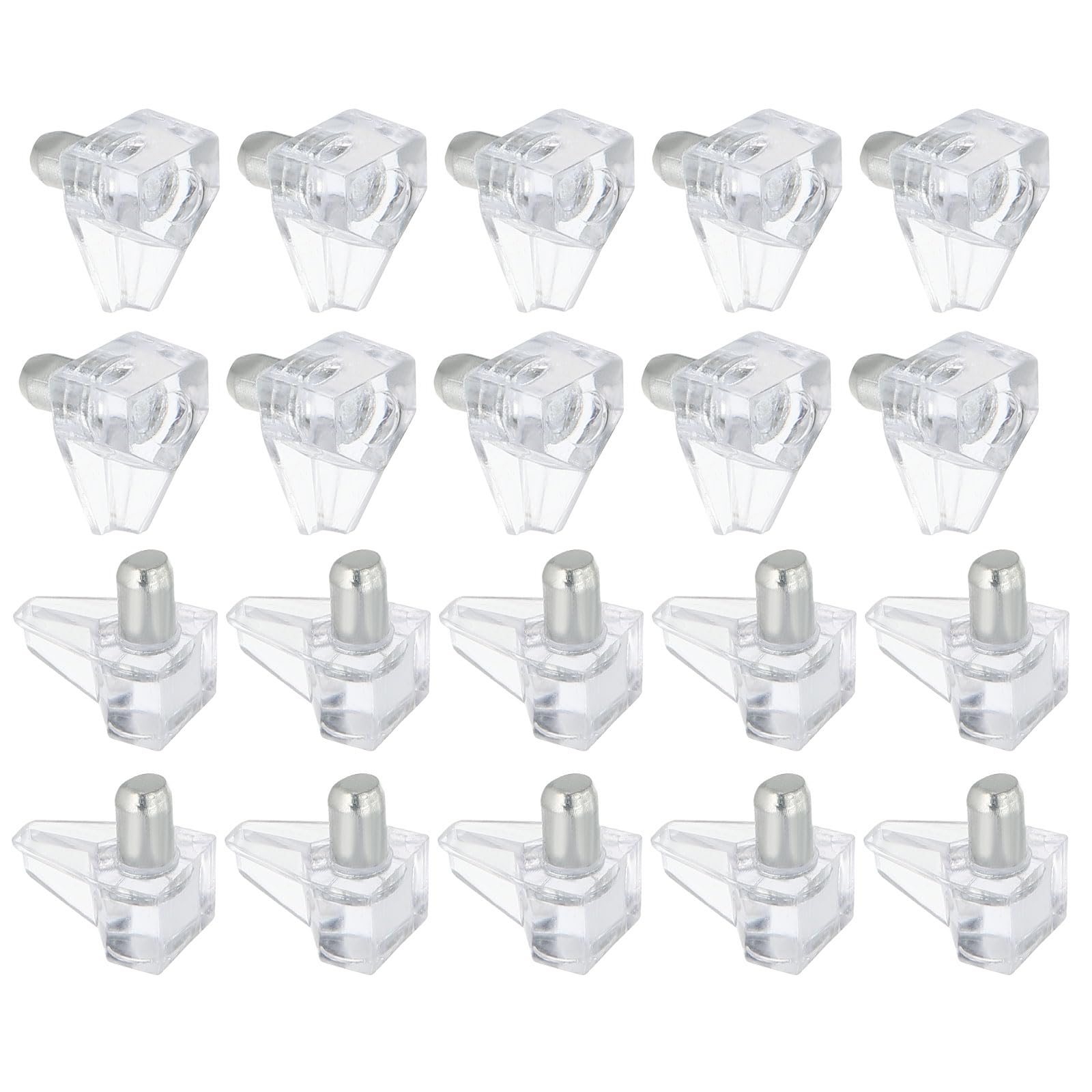 PATIKIL Shelf Support Pegs 0.2", 50pcs Shelf Holder Pins Bracket, Pegs for Shelves for Cabinet, Cupboard, Bookcase, Closet and Glass Case,Transparent