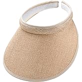 jecvxor Cloth Covered Slip-On Visor for Women, Adjustable Cap Sports Sun Visors for Men