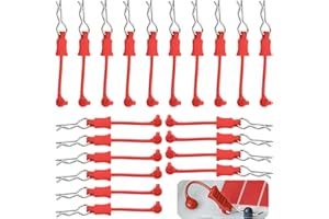 FRAIZOE RC 20Pcs RC Body Clips W/Pull Tabs R Pins Universal Shell Replacement Parts for 1/7 1/8 TRAXXAS ARRMA Axial Losi Redcat HPI Exceed Rc Car Crawler Truck Buggy Drone (Red)