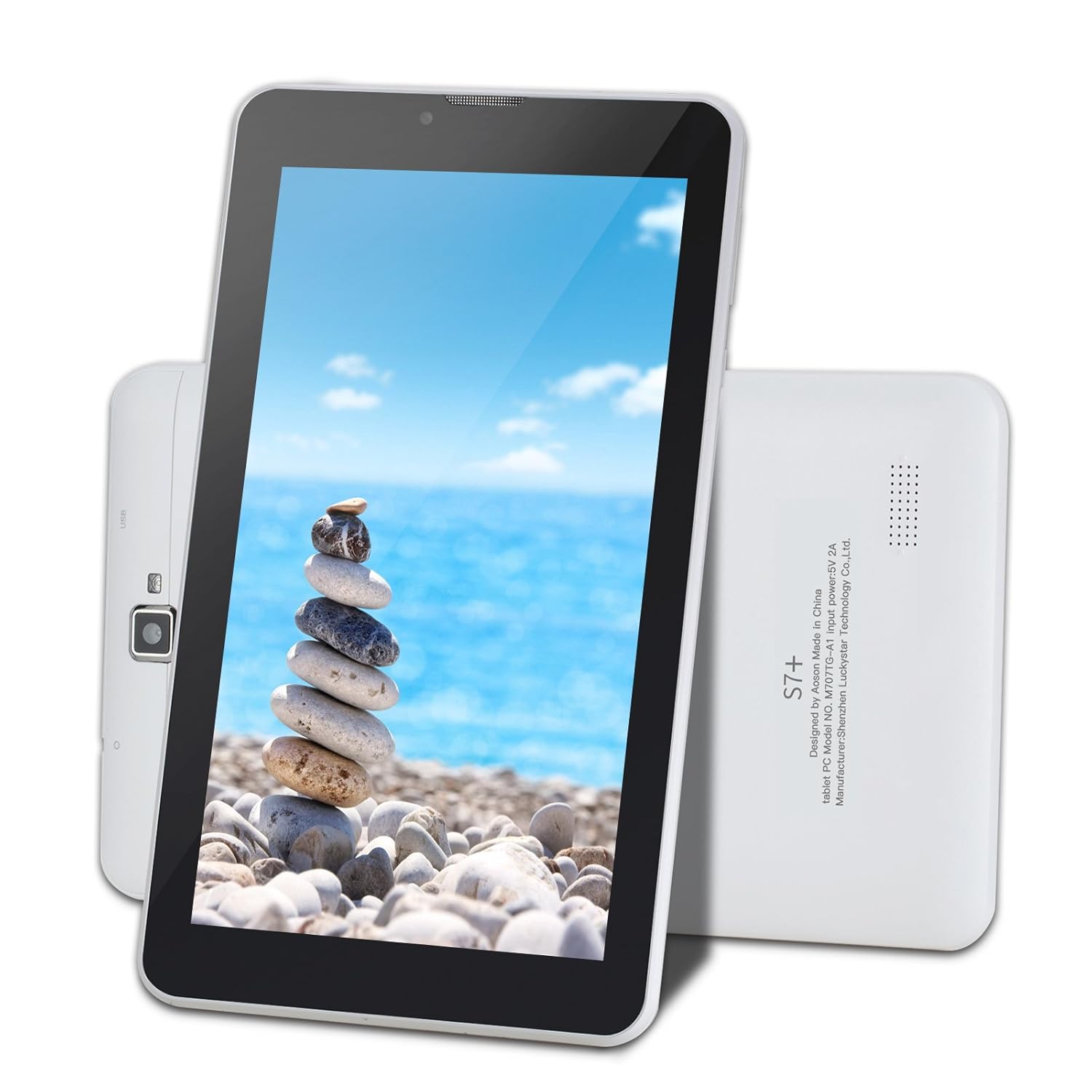 AOSON S7+ Android 7.0 Quad Core Tablet PC, GSM 3G Phone Call Phablet, 7  Inch IPS 1024x600 Touch Screen, 16GB Flash Size, Support Play Store Dual  Camera ...