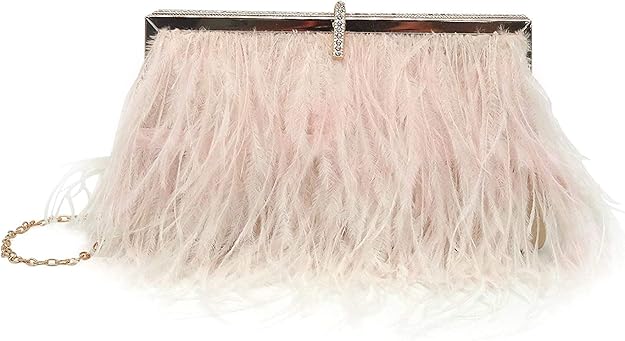 ostrich feather evening bag