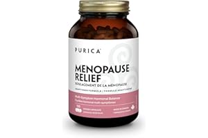PURICA Menopause Relief Hormone Rebalance 120 Veggie Capsules 30-Day Supply, Herbal Blend for Women's Comfort Hot Flashes Nig