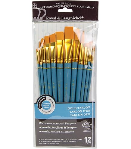 Pinceau Script Liner Royal Soft-Grip Sg585 - Pointe Fine Or Taklon, Idéal Aquarelle, Acrylique Et Huile