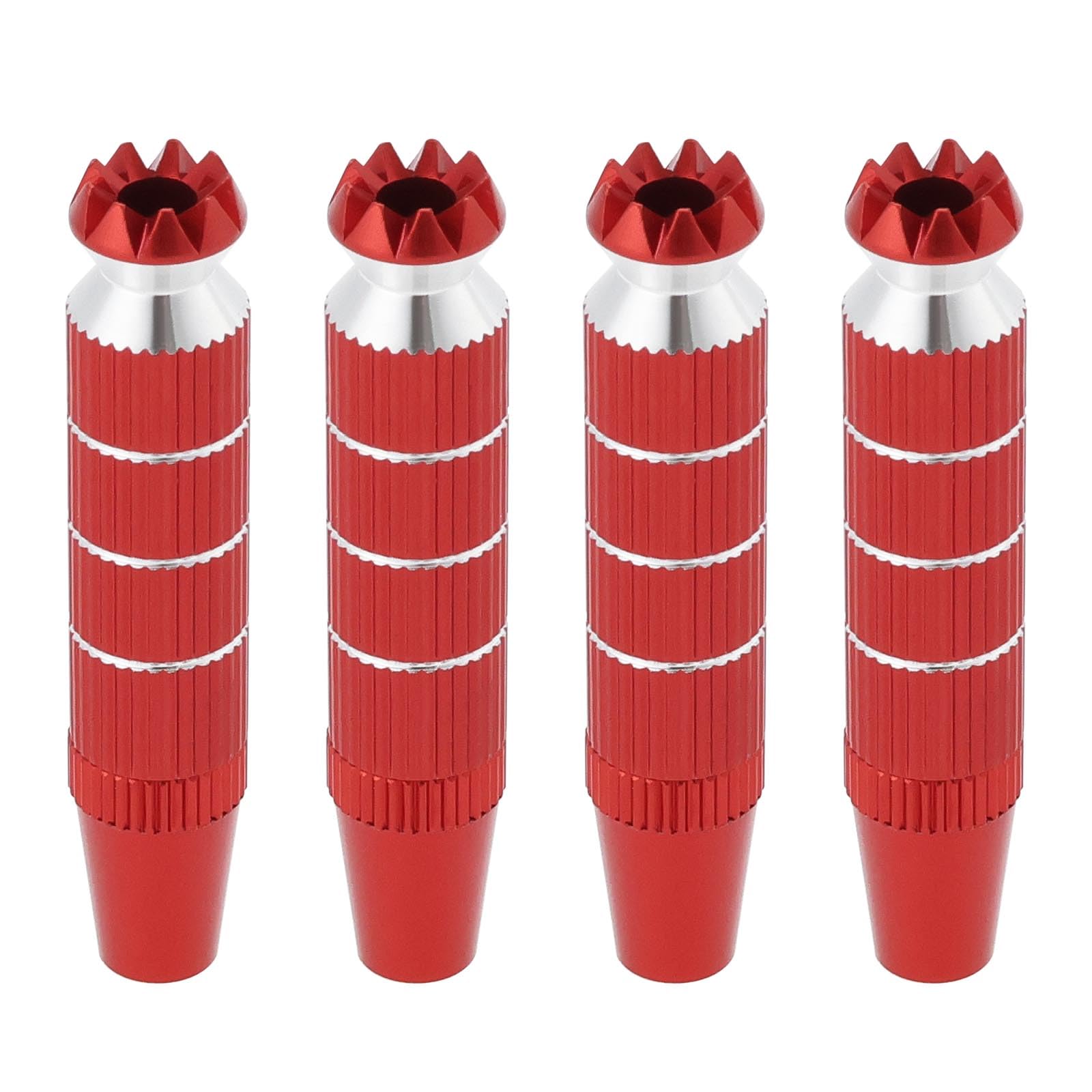 VGOL 2 Sets Aluminum Alloy RC Transmitter Stick Ends M3 Extended Joystick Controller Thumb Rocker Compatible with Futaba Compatible with Spektrum DX8 Red(30 x 8mm)