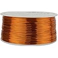 TEMCo 25 AWG Copper Magnet Wire - 1 lb 995 ft 200°C Magnetic Coil Winding