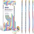 ECOTREE Pencils #2 Sharpened Pencils for Kids Number 2 Pencil Cute Rainbow Pencil, School Supplies, 12 Count