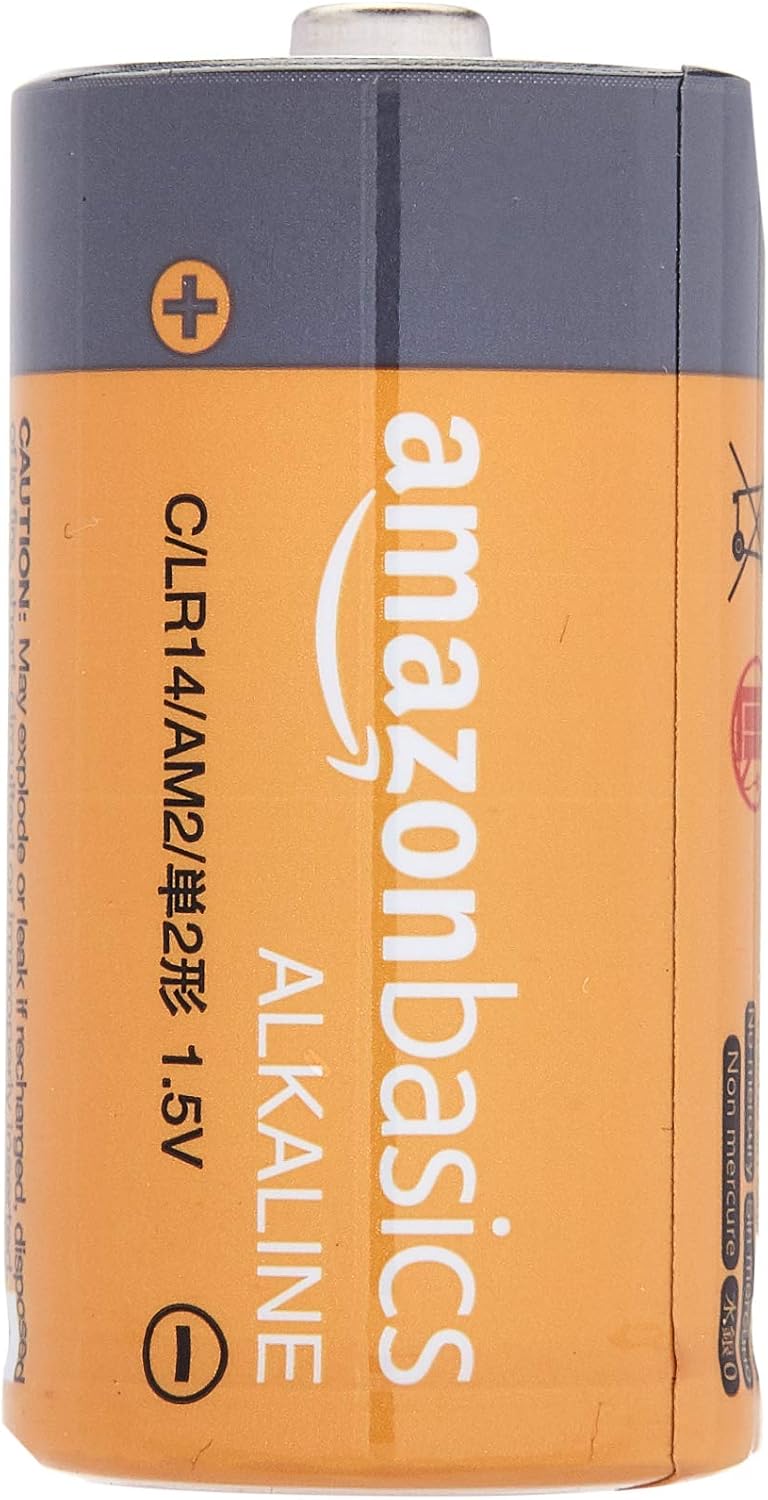Basics C Cell 1.5 Volt Everyday Alkaline Batteries - Pack of 12: Health & Personal Care