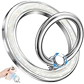 LISEVO Phone Ring Holder Compatible with MagSafe - Magnetic Cell Phone Grip Women Girls Magnet Removable Finger Ring Grip Stand Cute Girly Kawaii White Conch for iPhone 17 16 15 14 13 Pro Max Plus Air