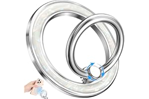 LISEVO Phone Ring Holder Compatible with MagSafe - Magnetic Cell Phone Grip Women Girls Magnet Removable Finger Ring Grip Stand Cute Girly Kawaii White Conch for iPhone 17 16 15 14 13 Pro Max Plus Air