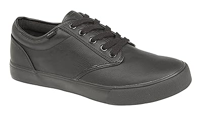 smart black work trainers