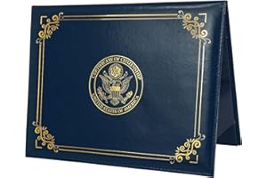 GraduationMall US Citizenship Certificate Holder PU Naturalization Certificate Cover with logol 'Certificate of Citizenship' US Citizenship Gifts