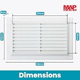 Map Map Plastic Louvre Air Vent with Flyscreen 9 x 6 White Double Brick Grille view 3