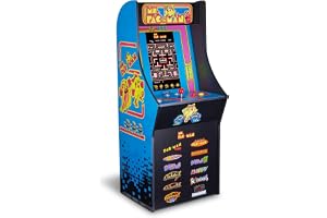 Arcade1Up Ms. Pac-Man Classic SE Arcade Machine, 13 Classic Games | 4 Feet Tall with 15.6-Inch IPS Color Monitor, Dual Speakers and Wi-Fi Leaderboards