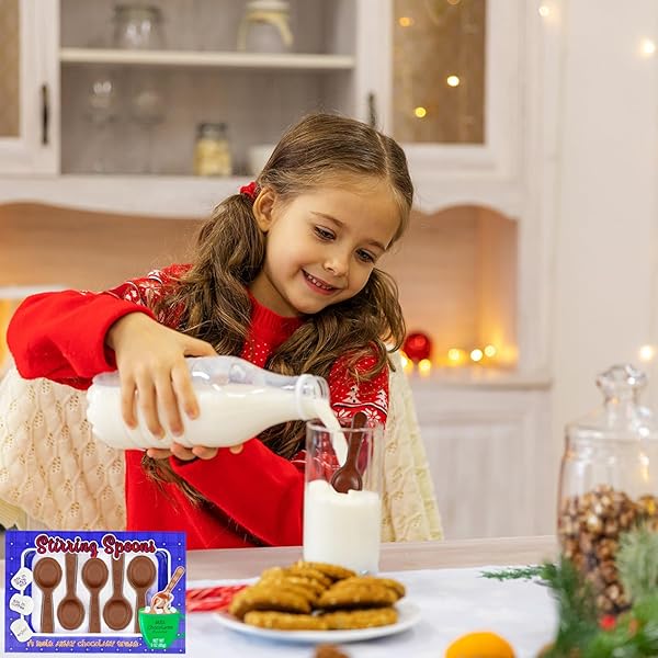 FRUIDLES CHRISTMAS CHOCOLATE STIRRING SPOONS HOLIDAY TREATS, MILK CHOCOLATY ‘N SMOOTH, HOT CHOCOLATE SPOONS POP PARTY BAG FILLERS, KOSHER CERTIFIED DAIRY, 3OZ SPOON