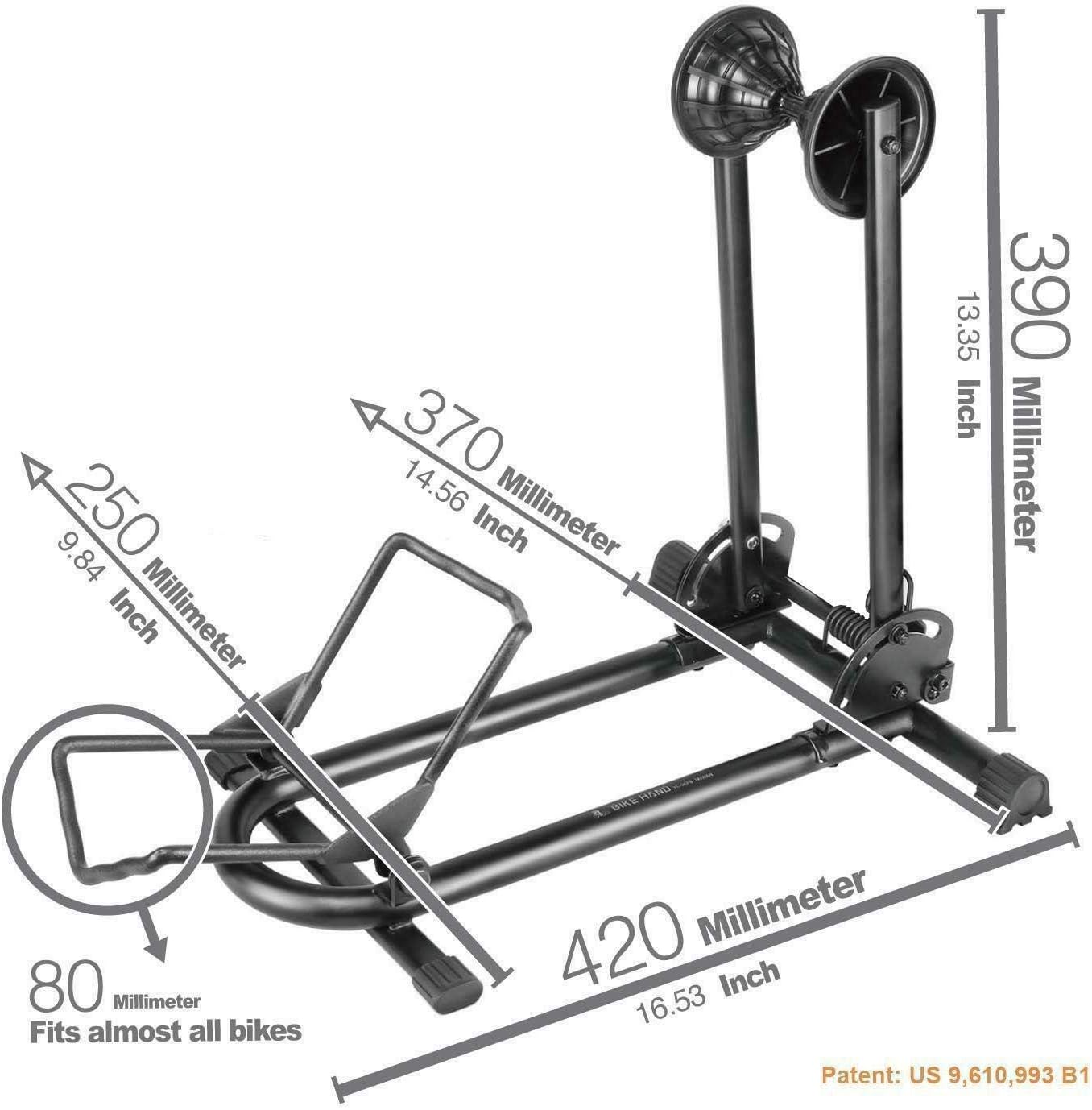 BIKEHAND Bicycle Floor Type Parking Rack Stand - for Mountain and Road Bike Indoor Outdoor Nook Garage Storage : Indoor Bike Storage : Sports & Outdoors