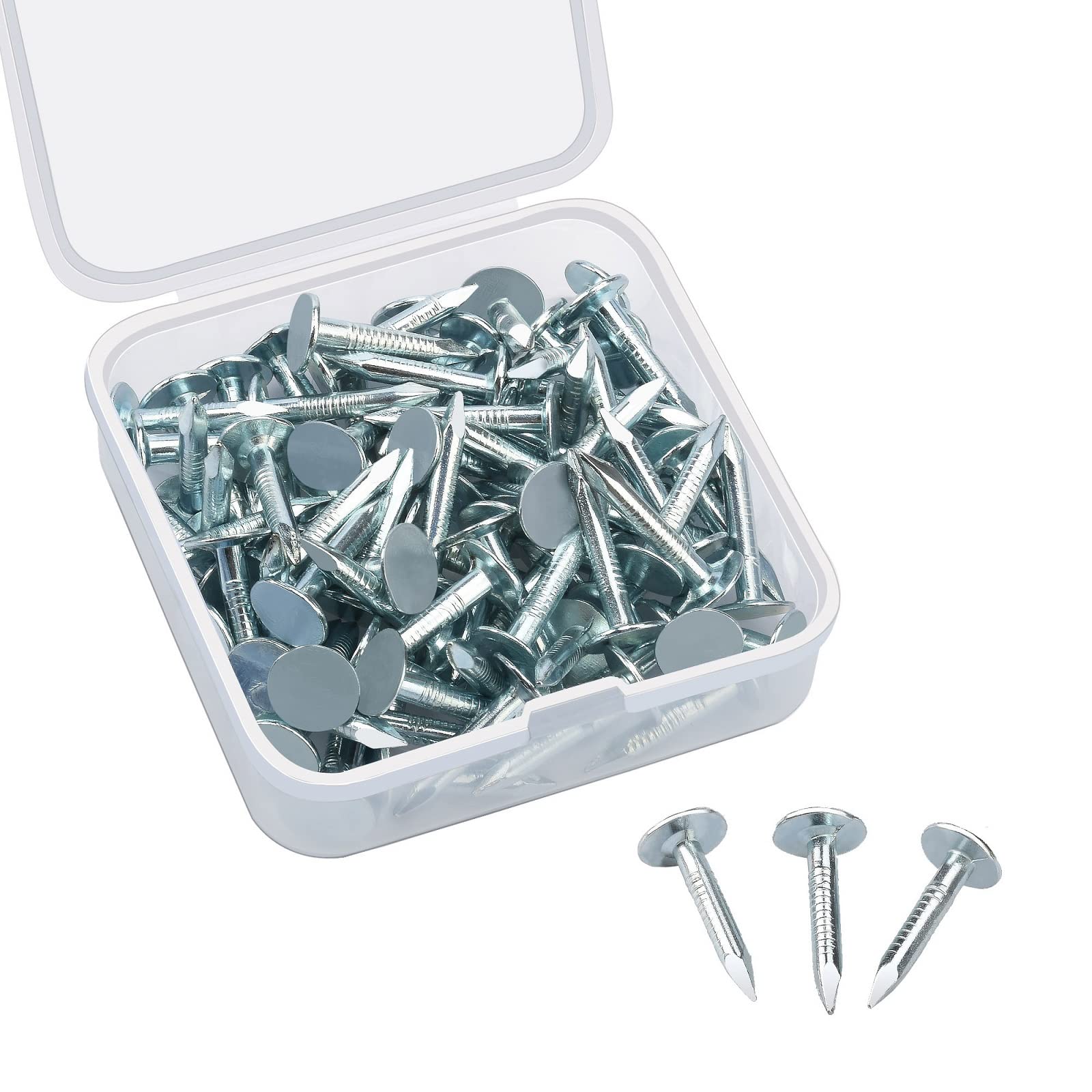 Drado 80pcs Clout Nails 20mm, Galvanised Felt Nails Roofing Nails for Securing Shed Roofs Wood Sheds Summer Houses Outdoor