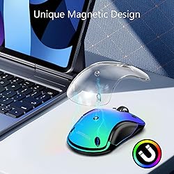memzuoix 2.4G LED Wireless Mouse, Rechargeable