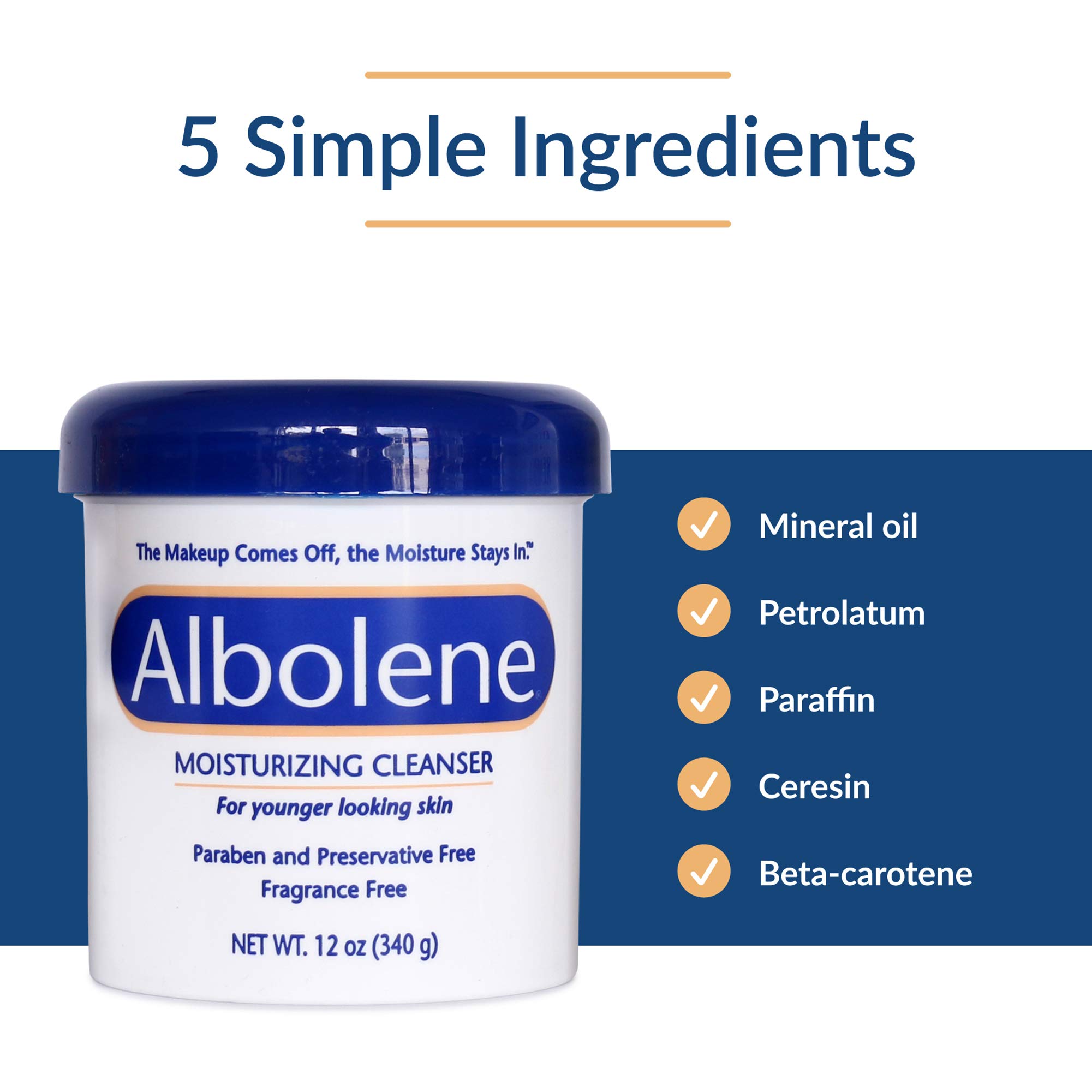 Albolene Moisturizing Cleanser | 3-in-1 Skin Care Product: Makeup
