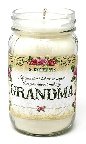 SCENTIMENTS GRANDMA GIFT CANDLE VANILLA SCENTED FRAGRANCE 16OZ GRANDMA GIFTS FOR BIRTHDAY CHRISTMAS GRANDMA GIFT 100% SOY WAX – 80+ HOURS BURN TIME NIKA’S HOME SOY CANDLES HIGHLY SCENTED