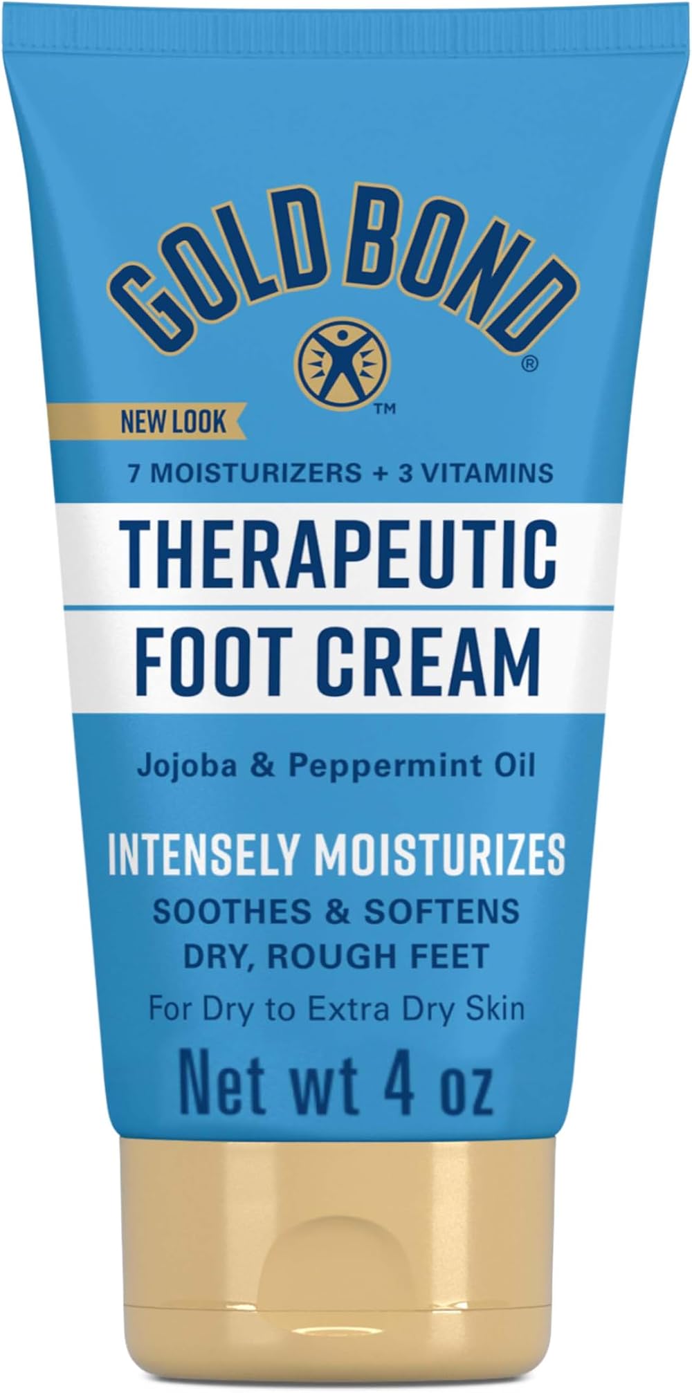 Gold Bond Foot Cream Triple Action Relief 4oz - 3 Pack Dry Rough Cracked Heels