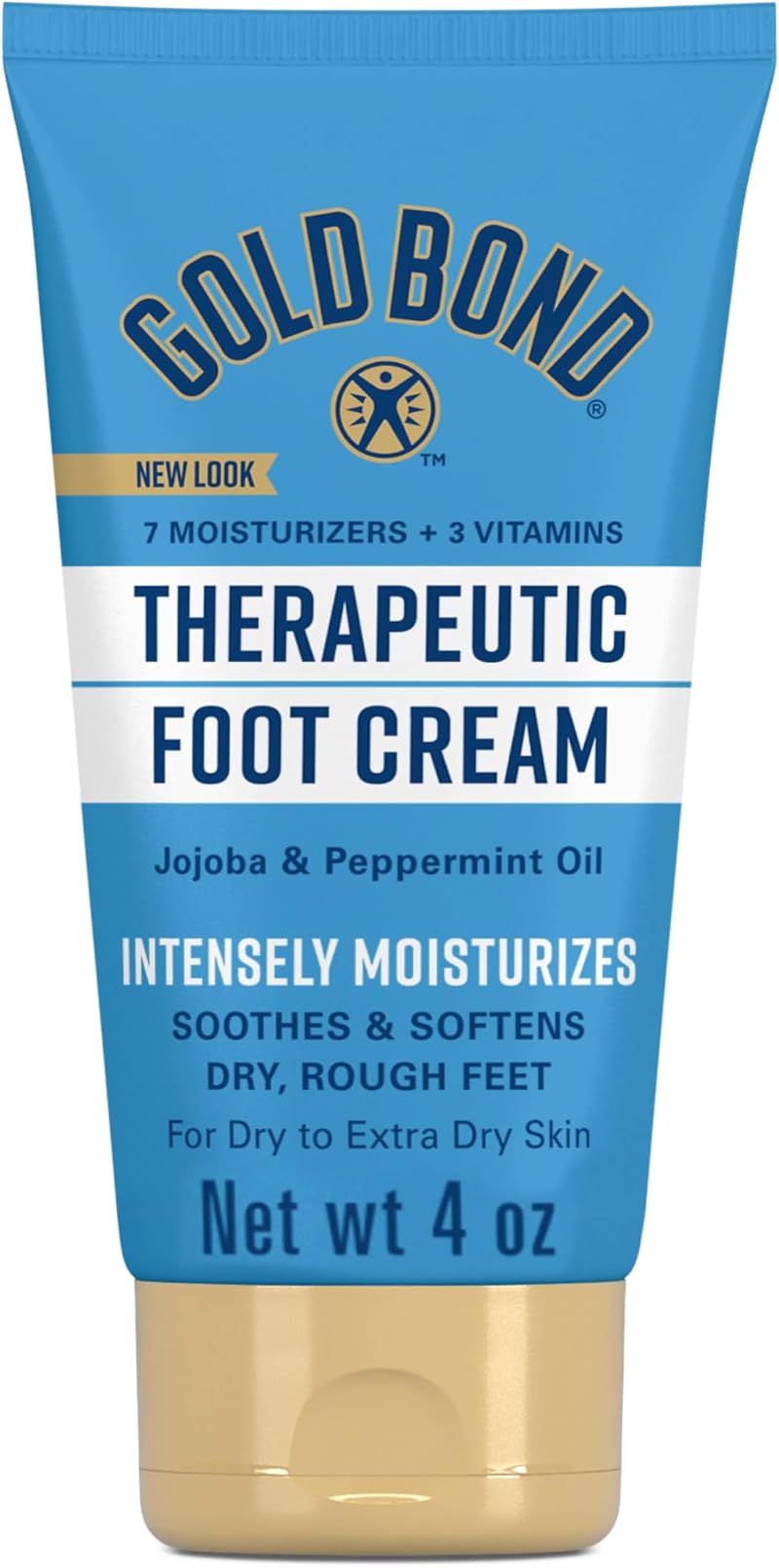 Gold Bond Foot Cream Triple Action Relief 4oz - 3 Pack Dry Rough Cracked Heels