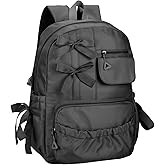 Phaoullzon Girls Backpack with Bow for School Kids Coquette Bookbag Kawaii Dance Bag