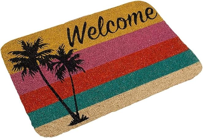 YYQX Bienvenidos Felpudo de Entrada de Pasillo Mat 6 Patrones Impresos