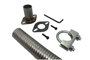 GenExhaust for Firman Generator with #68 Spark arrestor Cover Plate 1" Exhaust Galvanized Steel Extension. (10")