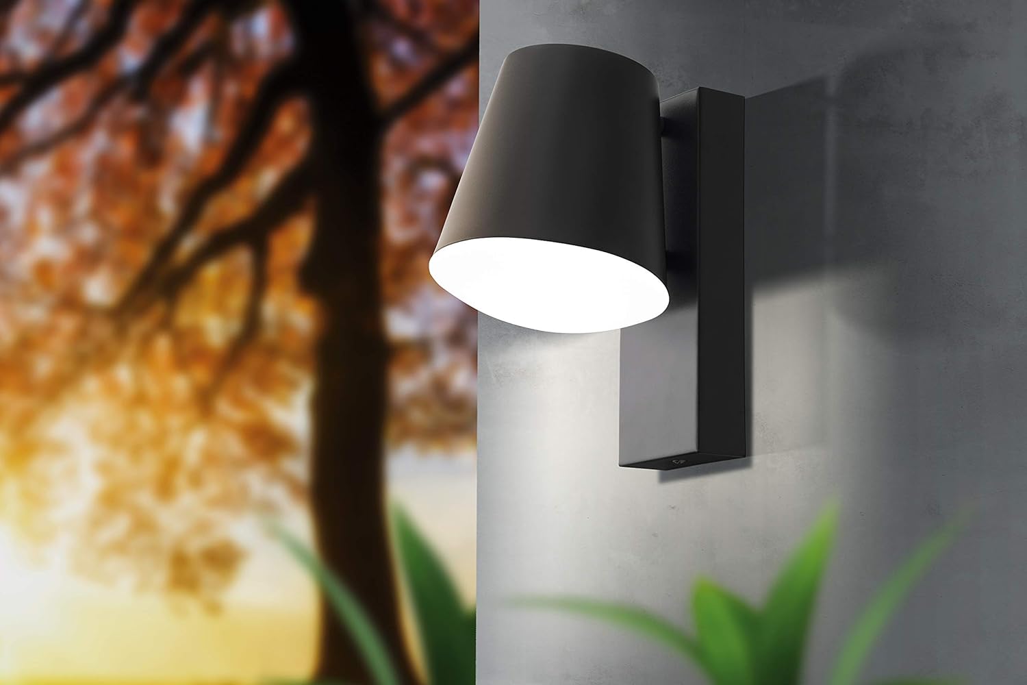 EGLO 97482 CALDIERO-C Exterior Wall Light in Black Zinc-Plated Steel, Charcoal - Image 3