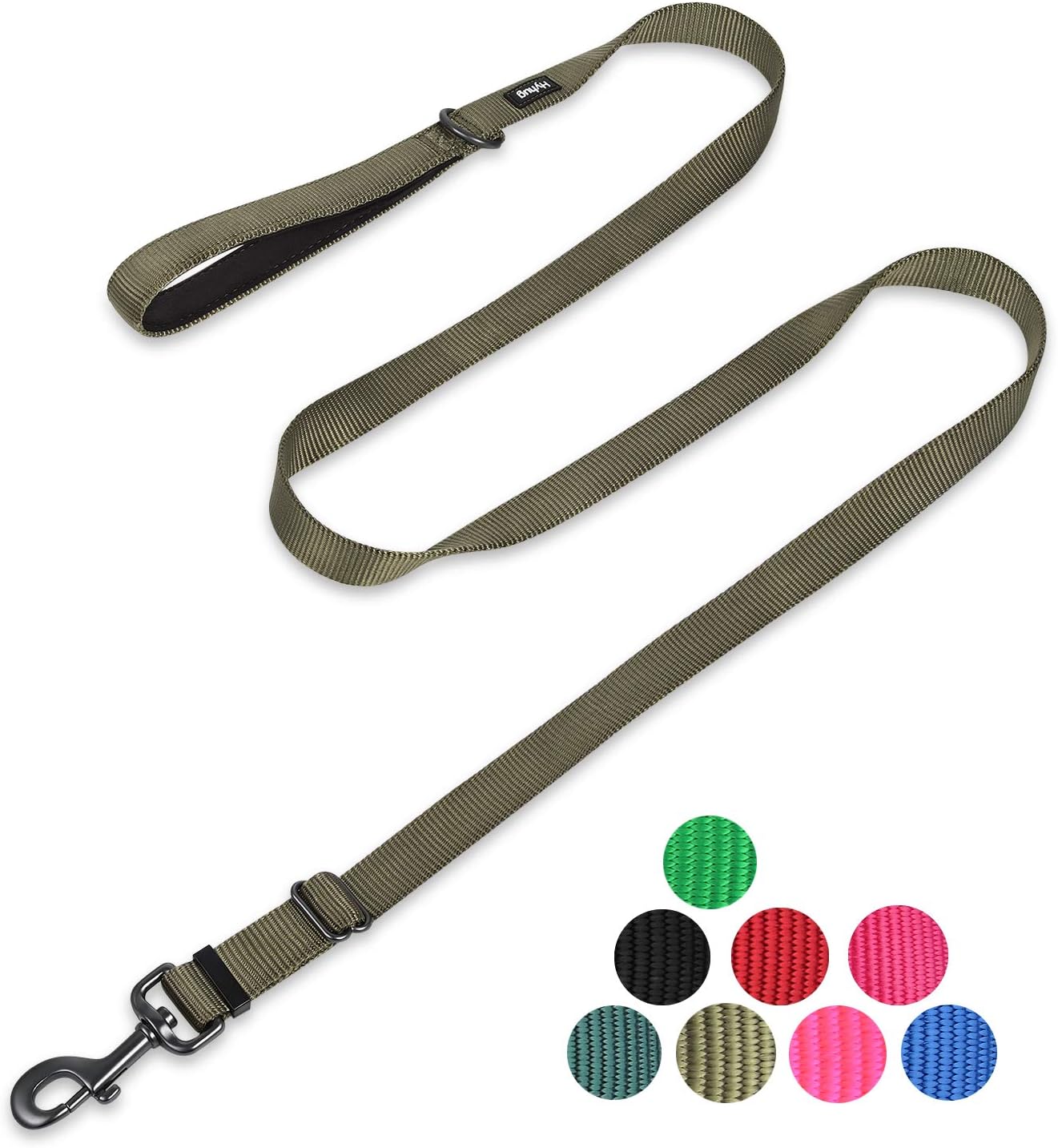 Hyhug Pets Adjustable Length Lead with Super Soft Neoprene lined Handle for Large Medium Dogs Walking Professional Training (Large