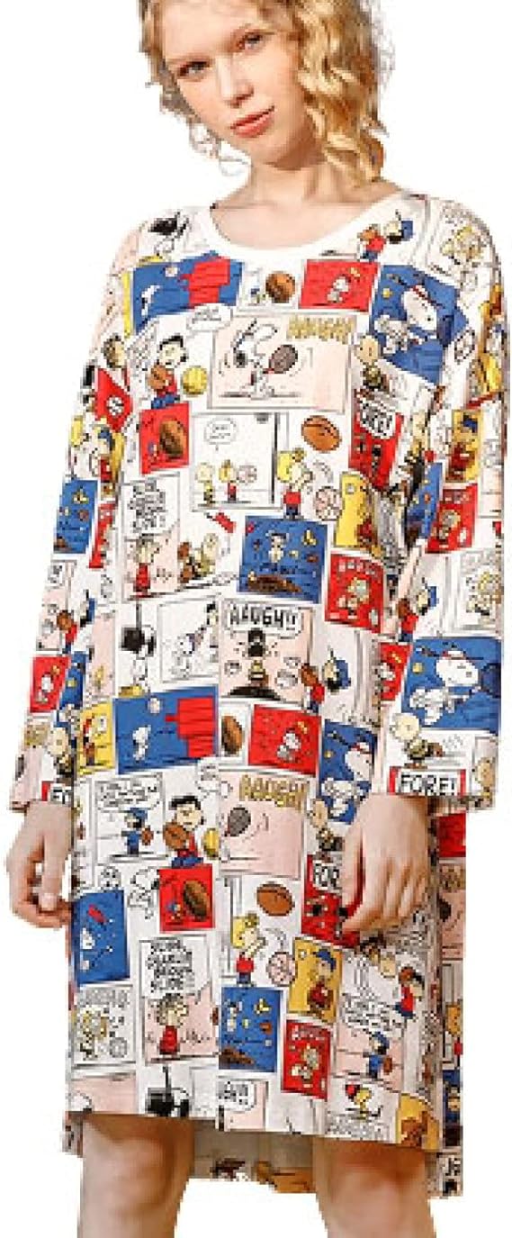 Amazon パジャマ レディース 夏 ワンピース 綿 ロング丈 スヌーピー かわいい 半袖 フリース ルームウェア 春 部屋着 学生 寝室 おしゃれ 安い ソフト シンプル 良い肌触り 心じ良い ナイトウェア 快適 パジャマ ルームウェアセット 通販