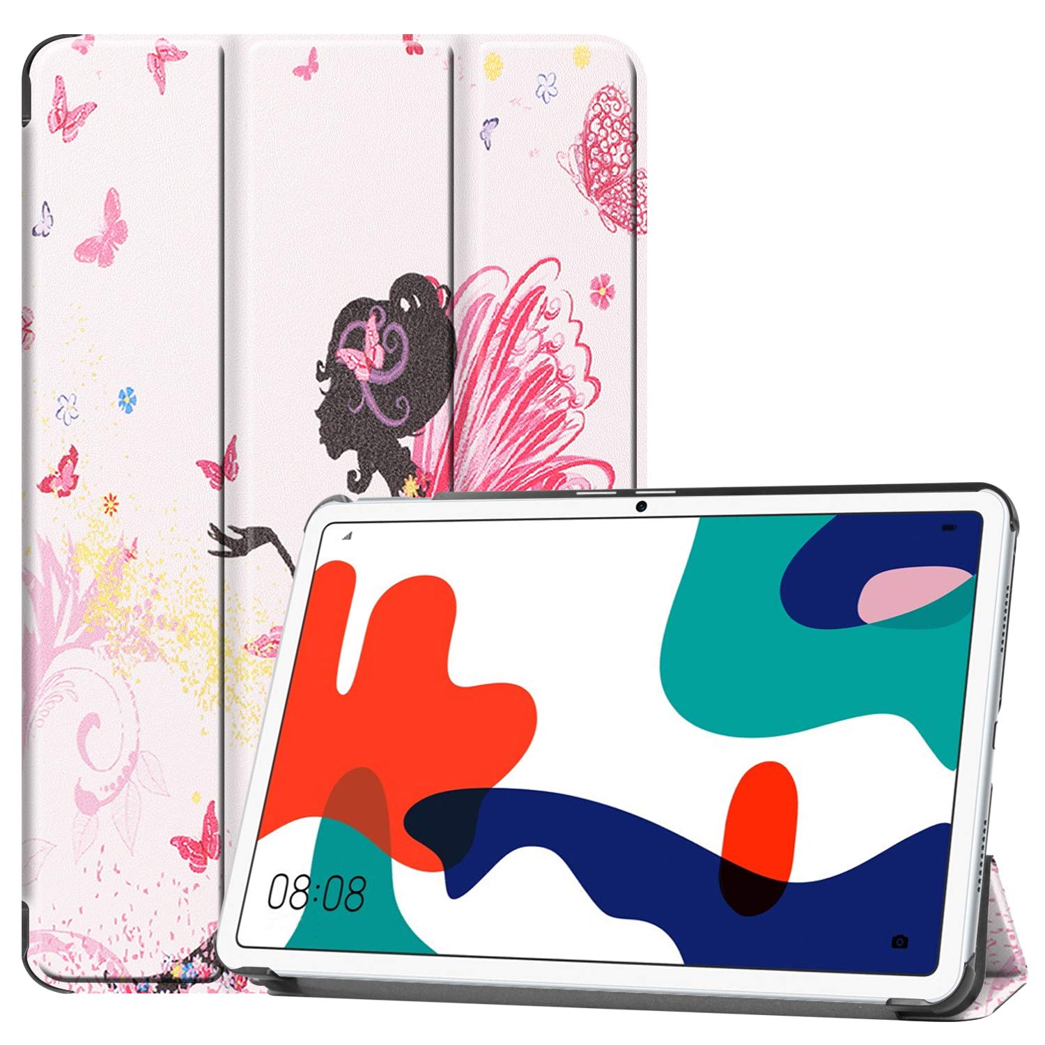 Lobwerk Case for Huawei MatePad BAH3-AL00 BAH3-W09 10.4 Inch Smart Cover Case with Stand Function and Auto Sleep/Wake Function C8