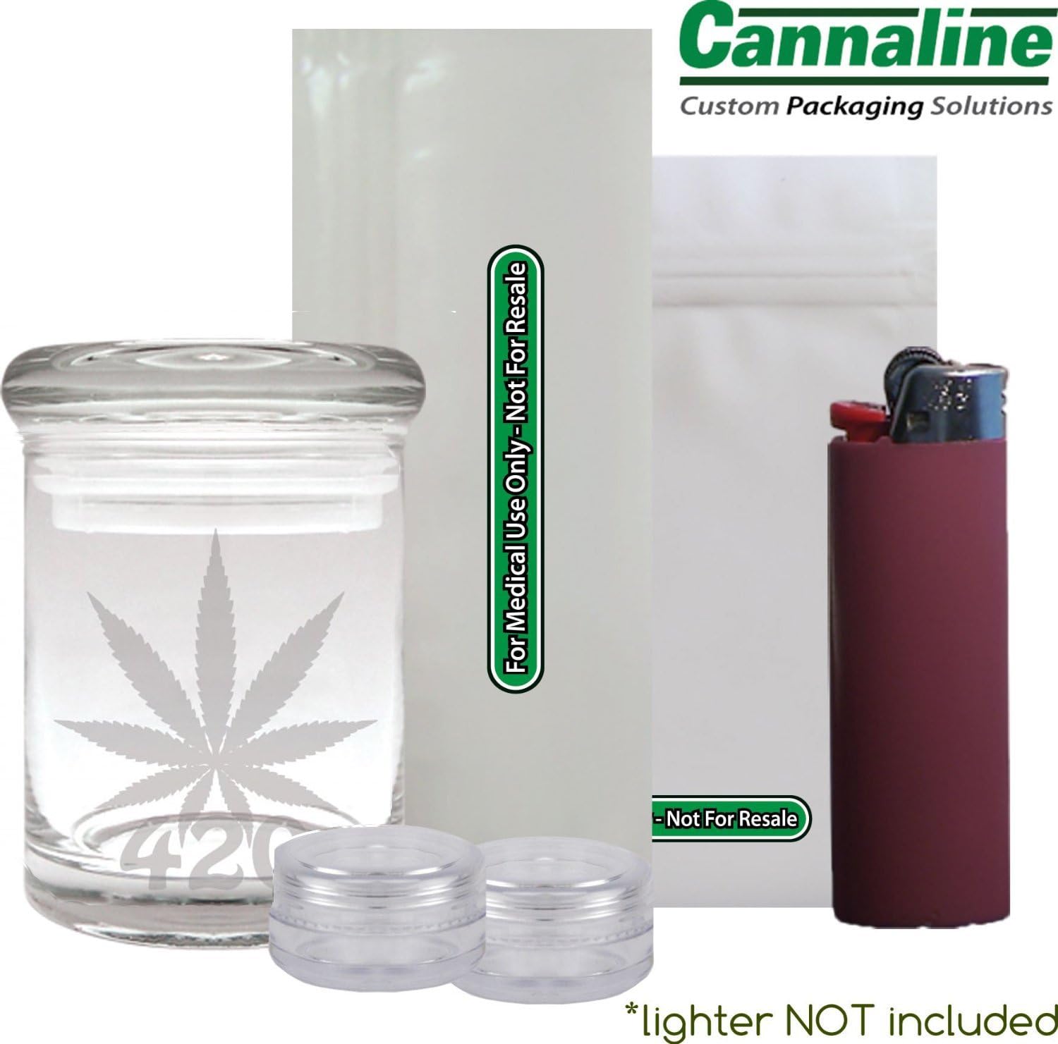 420 Leaf Etched Stash Jar Bundle