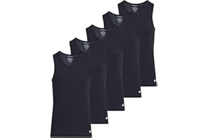Quiksilver Undershirt Tank Tops for Men - 5 Pack Lightweight Ribbed Tanktops