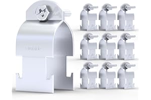 AIRMONT PRODUCTS (Pack of 10) 2'' Rigid Conduit Clamp, Electrogalvanized Steel, Corrosion-Resistant, Fits Strut Channel, Electrical Conduit Mounting Hardware – Silver 2 Inch Electrical Clamps