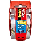 Scotch Heavy Duty Shipping Packaging Tape, 1 Roll with Dispenser, 1.88" x 22.2 Yards, 1.5" Core, Great for Packing, Shipping 