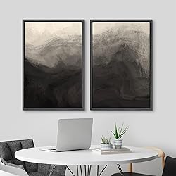MUDECOR Framed Canvas Print Wall Art Set Monochrome