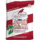 Red Bird Soft Peppermint Candy Mint Puffs, Individually Wrapped, 46 oz bag | Top 9 Allergen Free