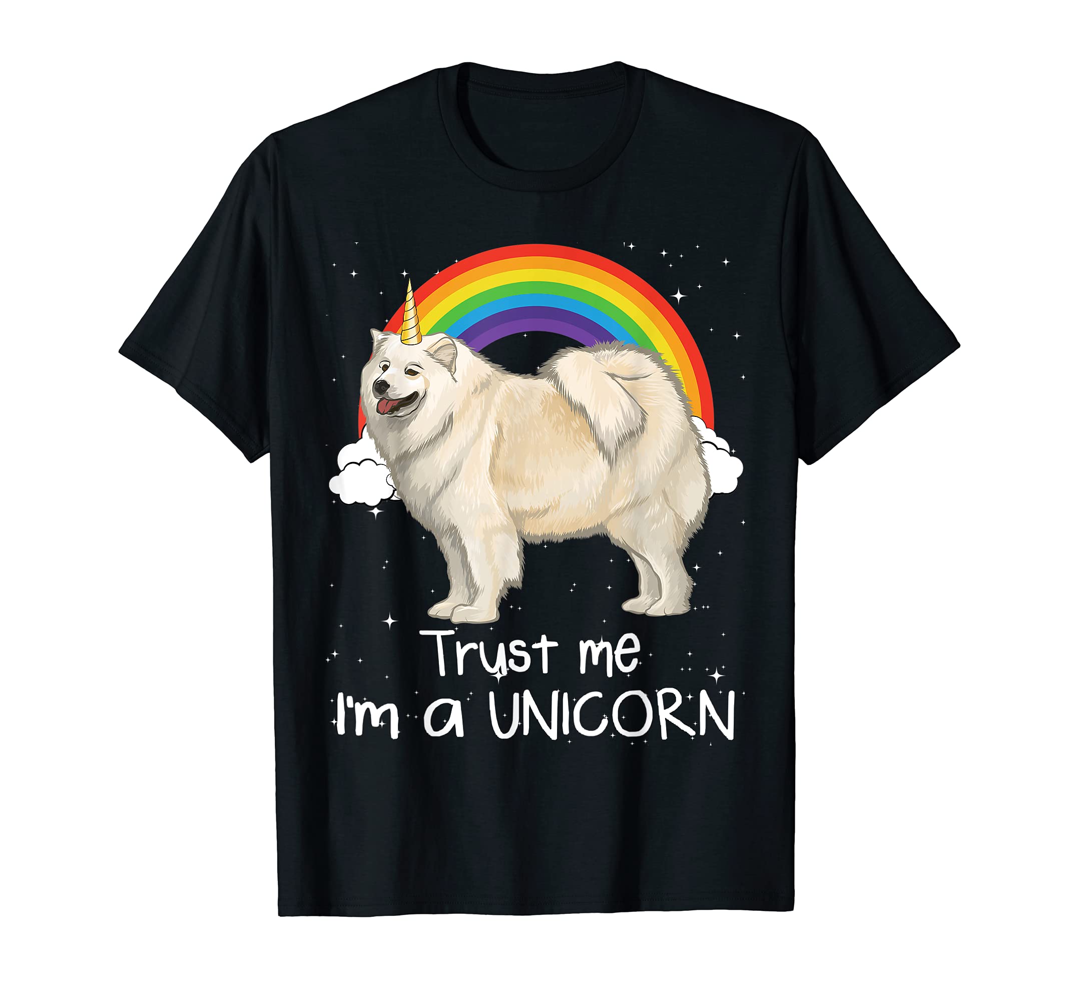 Rainbow Samoyed Trust Me I'm A Unicorn Dog T-Shirt